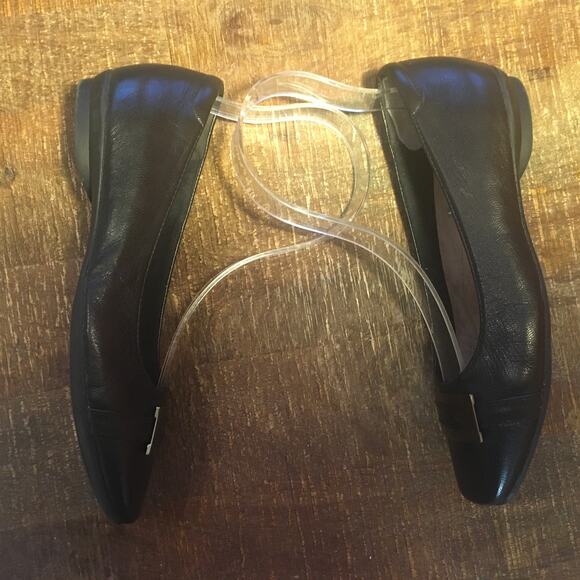 Clarks Candra Glow Ballet Flat Shoes Womens 7 Black Buckle Classic Normcore - Picture 6 of 9